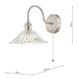 Dar Hadano Wall Light Antique Chrome With Clear Flared Glass shade –  from Amos Lighting + Home