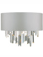 Dar Halle Wall Light Grey Shade and Crystal –  from Amos Lighting + Home