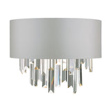 Dar Halle Wall Light Grey Shade and Crystal –  from Amos Lighting + Home