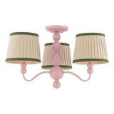 Joules Harewood 3 Light Semi-Flush Matt Pink With Shade