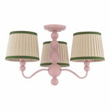 Joules Harewood 3 Light Semi-Flush Matt Pink With Shade