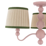 Joules Harewood 3 Light Semi-Flush Matt Pink With Shade