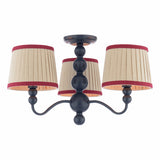 Joules Harewood 3 Light Semi-Flush Matt Blue With Shade