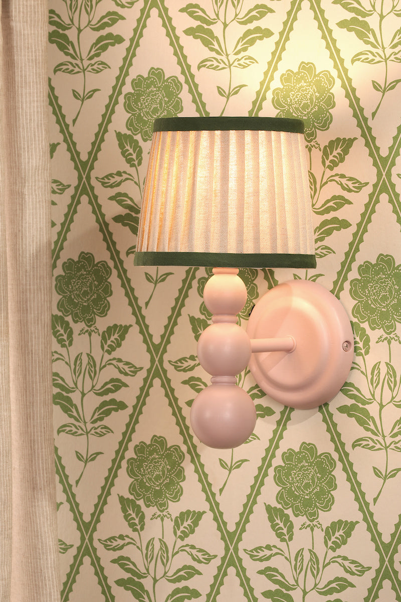 Joules Harewood Wall Light Matt Pink With Shade