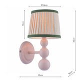 Joules Harewood Wall Light Matt Pink With Shade