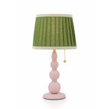 Joules Harewood Table Lamp Matt Pink With Green Shade