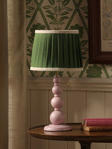 Joules Harewood Table Lamp Matt Pink With Green Shade