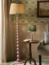 Joules Harewood Table Lamp Matt Pink With Green Shade