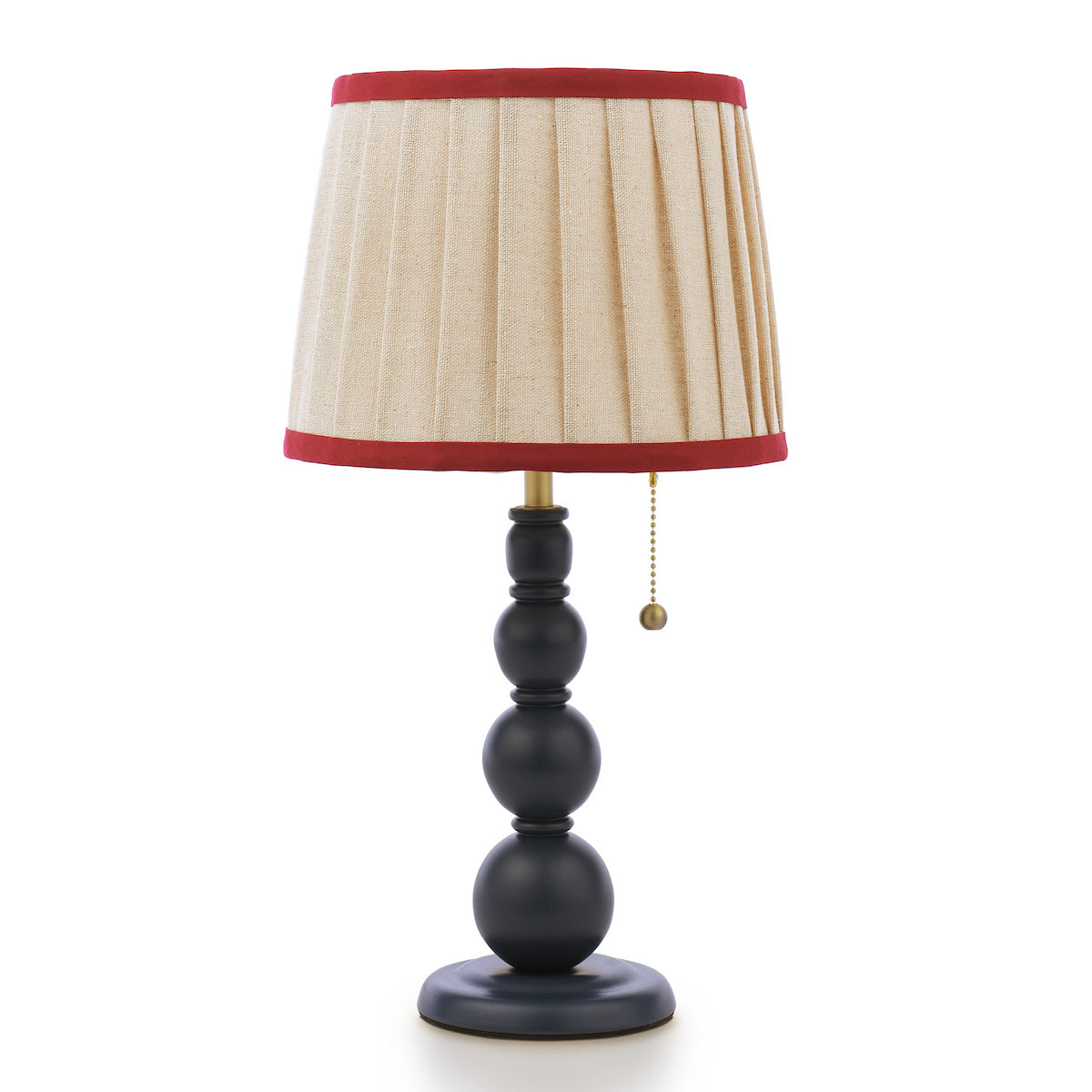 Joules Harewood Table Lamp Matt Blue With Natural Shade
