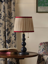Joules Harewood Table Lamp Matt Blue With Natural Shade
