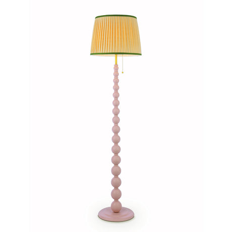 Joules Harewood Floor Lamp Matt Pink With Natural Shade