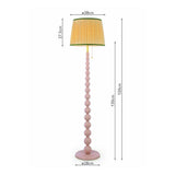 Joules Harewood Floor Lamp Matt Pink With Natural Shade
