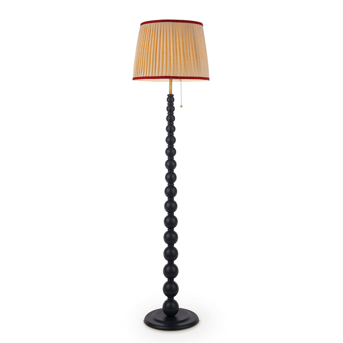Joules Harewood Floor Lamp Matt Blue With Natural Shade
