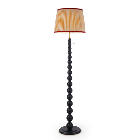 Joules Harewood Floor Lamp Matt Blue With Natural Shade