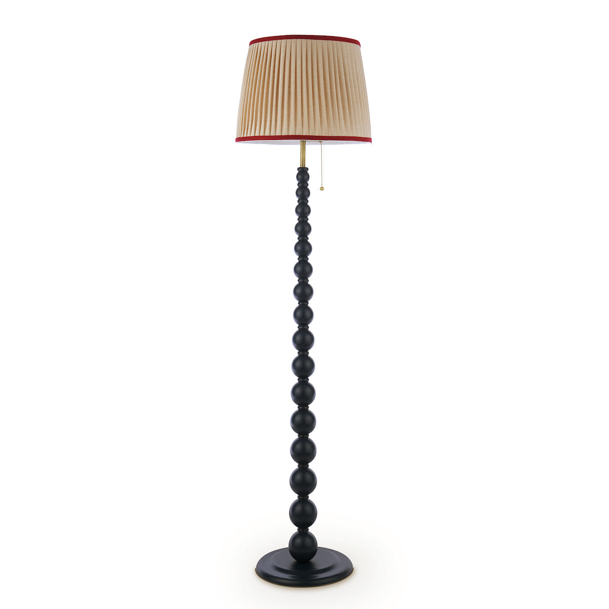 Joules Harewood Floor Lamp Matt Blue With Natural Shade