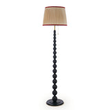 Joules Harewood Floor Lamp Matt Blue With Natural Shade