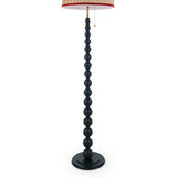 Joules Harewood Floor Lamp Matt Blue With Natural Shade