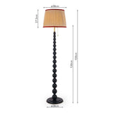 Joules Harewood Floor Lamp Matt Blue With Natural Shade