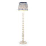 Joules Harewood Floor Lamp Matt Cream With Blue Shade