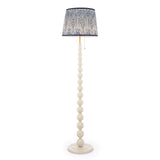 Joules Harewood Floor Lamp Matt Cream With Blue Shade