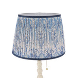 Joules Harewood Floor Lamp Matt Cream With Blue Shade