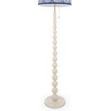 Joules Harewood Floor Lamp Matt Cream With Blue Shade