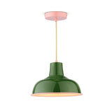 Joules Hatfield Pendant Green and Gloss Pink