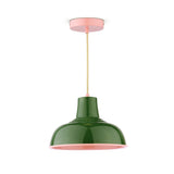 Joules Hatfield Pendant Green and Gloss Pink
