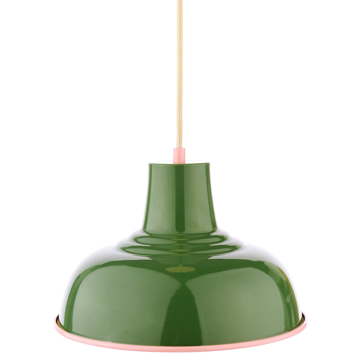 Joules Hatfield Pendant Green and Gloss Pink