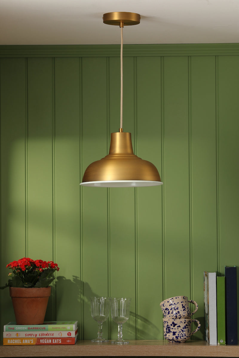 Joules Hatfield Pendant Matt Antique Brass