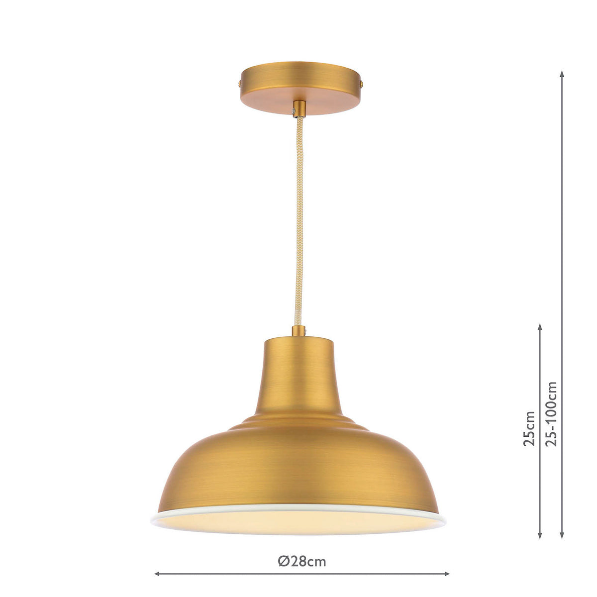 Joules Hatfield Pendant Matt Antique Brass