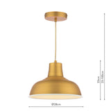 Joules Hatfield Pendant Matt Antique Brass
