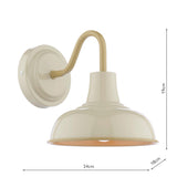 Joules Hatfield Wall Light Gloss Taupe