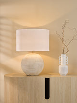 Dar Havana Ceramic Table Lamp Natural Finish With Shade