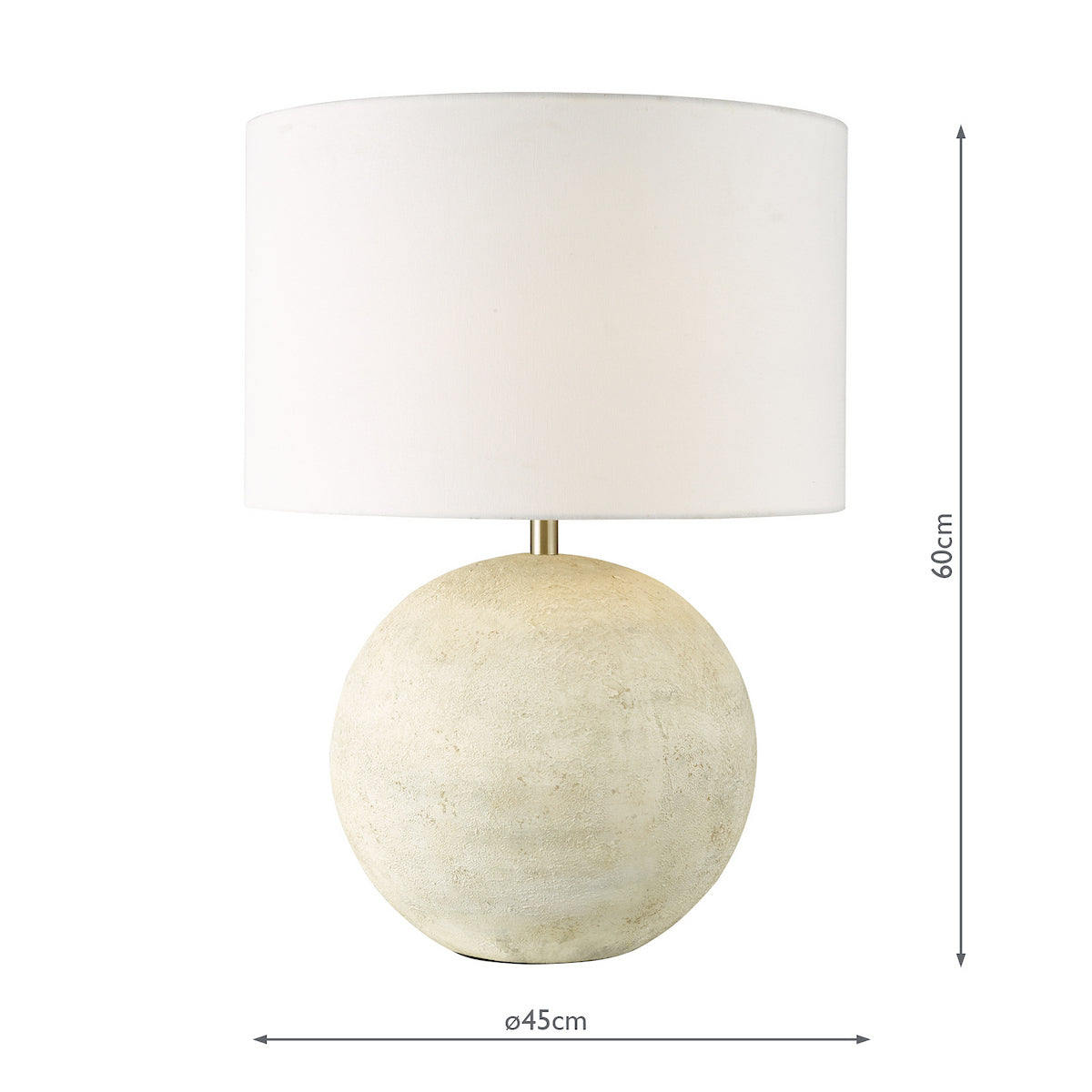 Dar Havana Ceramic Table Lamp Natural Finish With Shade