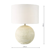Dar Havana Ceramic Table Lamp Natural Finish With Shade