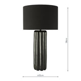 Dar Hebron Table Lamp Black With Shade