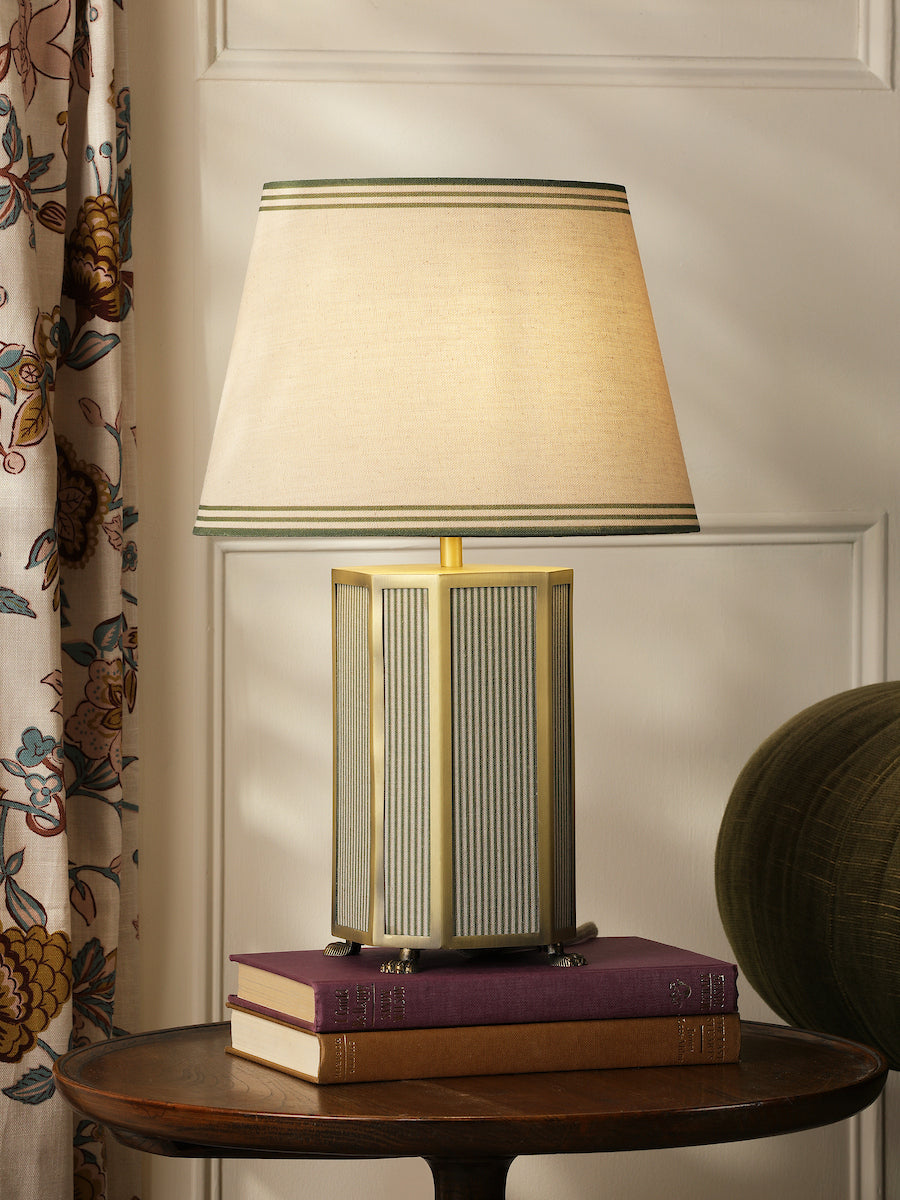 Joules Helmingham Table Lamp Green With Shade