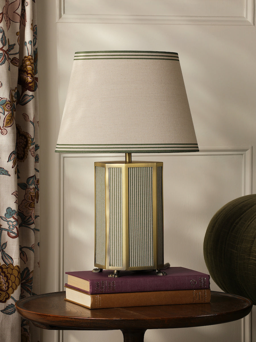 Joules Helmingham Table Lamp Green With Shade