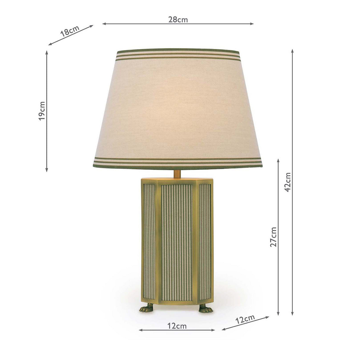 Joules Helmingham Table Lamp Green With Shade