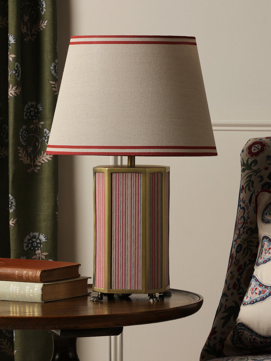 Joules Helmingham Table Lamp Red With Shade