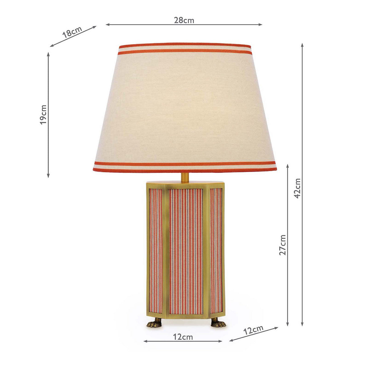 Joules Helmingham Table Lamp Red With Shade