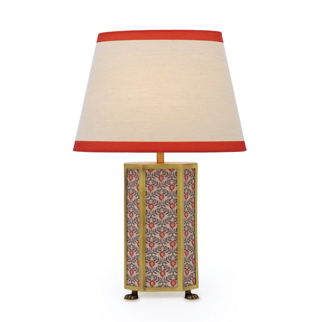 Joules Helmingham Table Lamp Floral Red With Shade