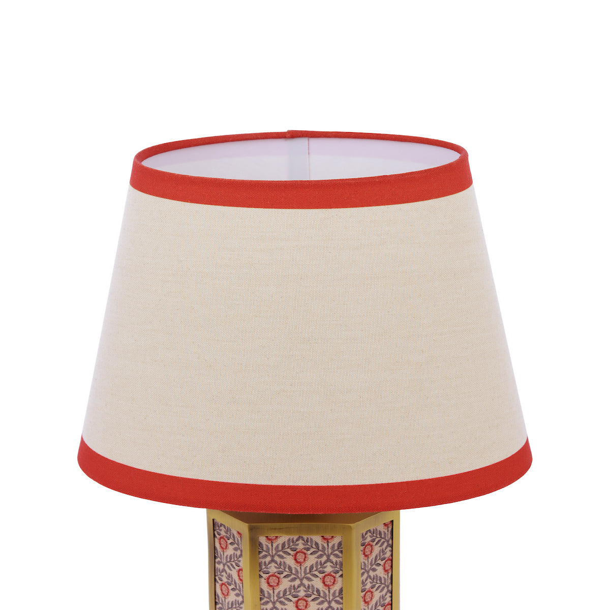 Joules Helmingham Table Lamp Floral Red With Shade