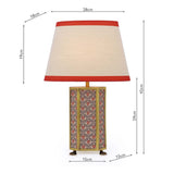 Joules Helmingham Table Lamp Floral Red With Shade