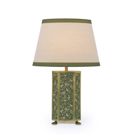 Joules Helmingham Table Lamp Green Birds With Shade