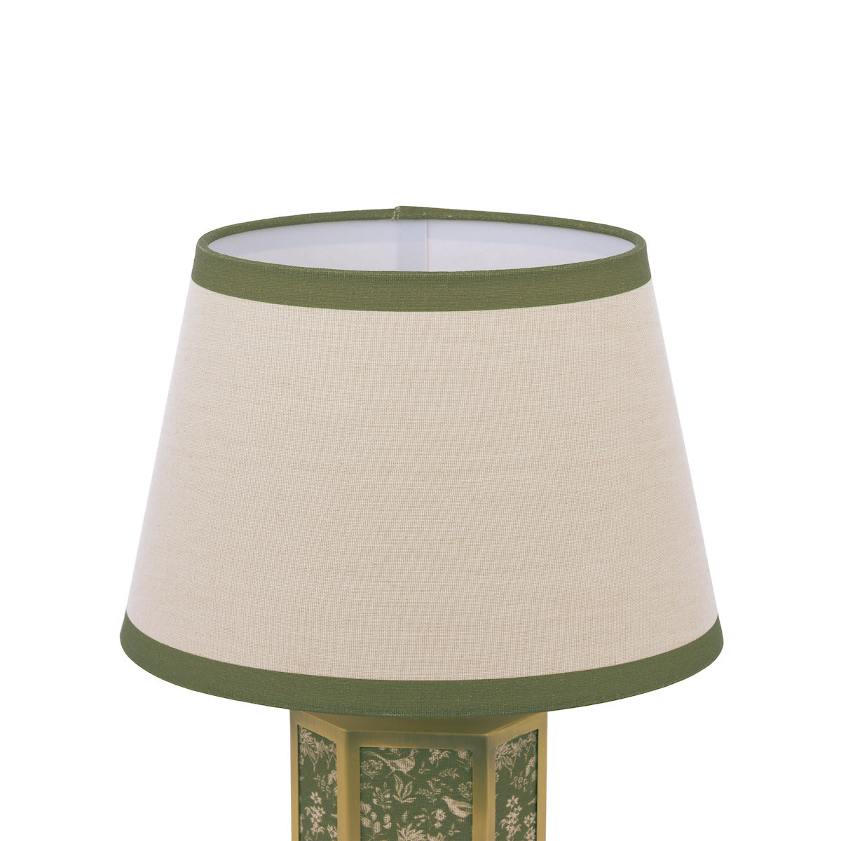 Joules Helmingham Table Lamp Green Birds With Shade