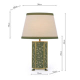 Joules Helmingham Table Lamp Green Birds With Shade