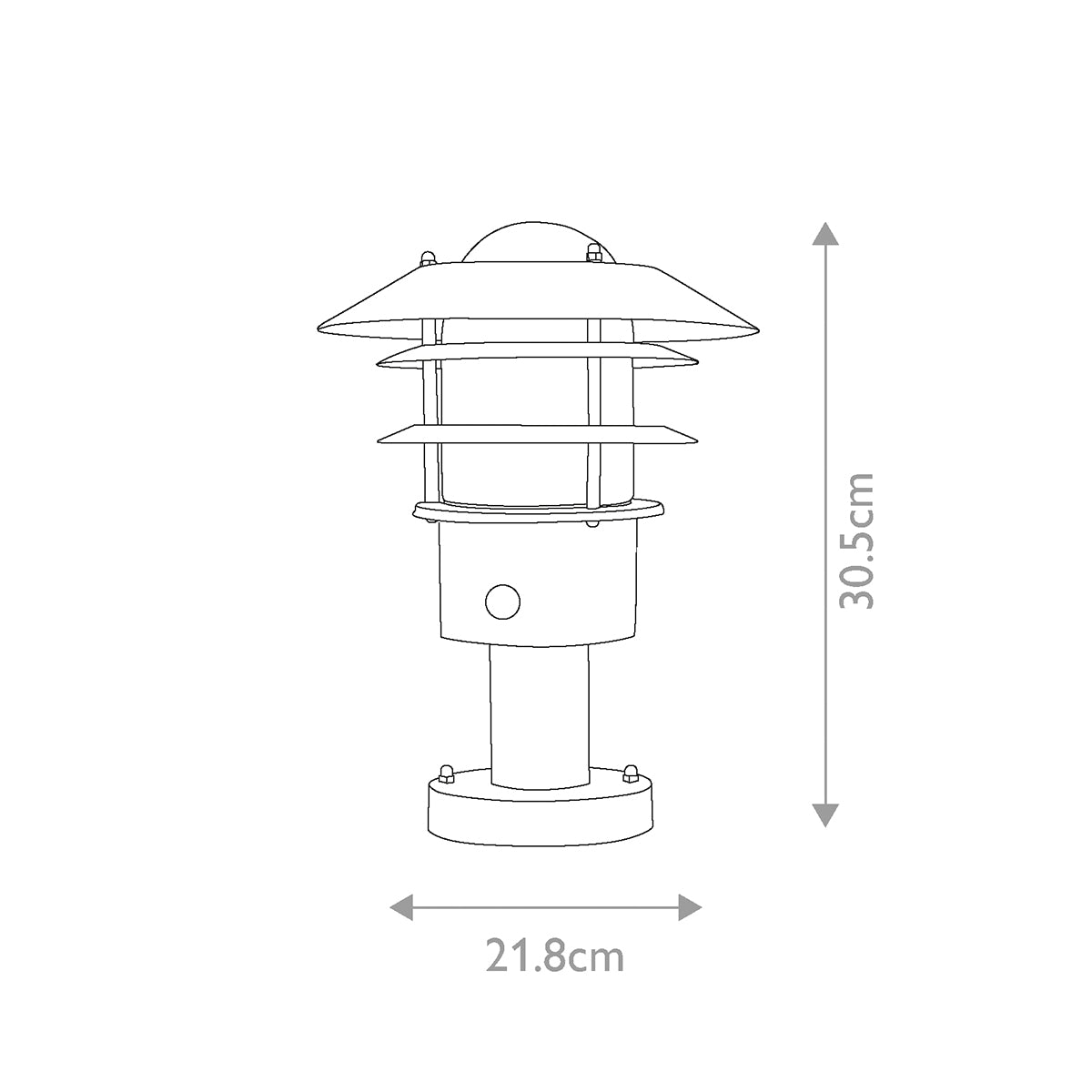Elstead Helsingor 1 Light PIR Pedestal Lantern