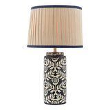 Joules Highclere Table Lamp Blue Ceramic and Antique Brass With Shade